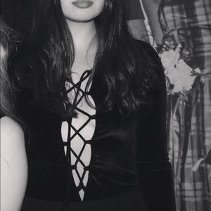 Reformation velvet bodysuit